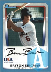 2011 Bowman Draft Prospects Blue 054/499 Bryson Brigman #93 USA
